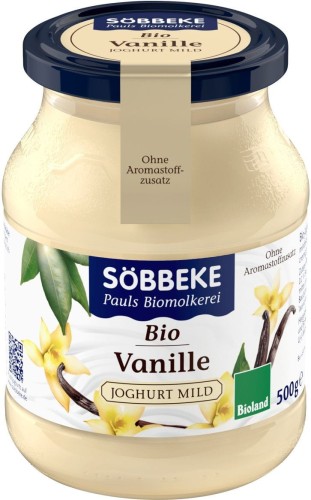 VANILLE YOGHURT 3,8% BIO 500 g (POT) - SOBBEKE