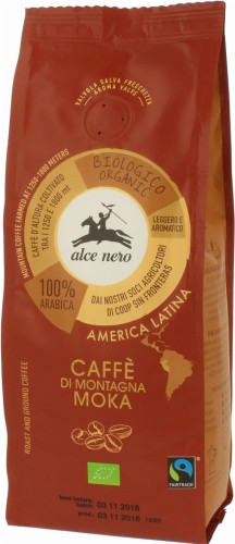 COFFEE 100% ARABICA GROUND MOKA FAIR TRADE BIO 250 g - ALCE NERO