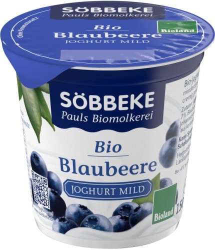 BLUEBERRY YOGHURT BIO 150 g - SOBBEKE