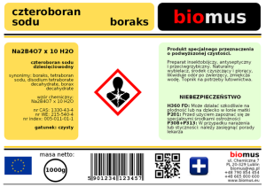 Sodium tetraborate decahydrate Boraks 500g BIOMUS