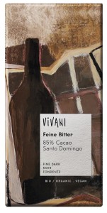 BITTER CHOCOLADE 85% BIO CACAO 100 g - VIVANI