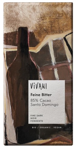 BITTER CHOCOLADE 85% BIO CACAO 100 g - VIVANI