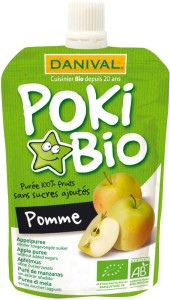 POKI - PANE DE POMME 100% FRUITS SANS SUCRES AJOUTÉS BIO 90 g - DANIVAL