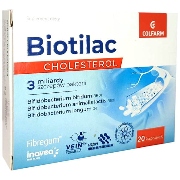 Colfarm Biotilac Cholesterol - 20 kapsułek