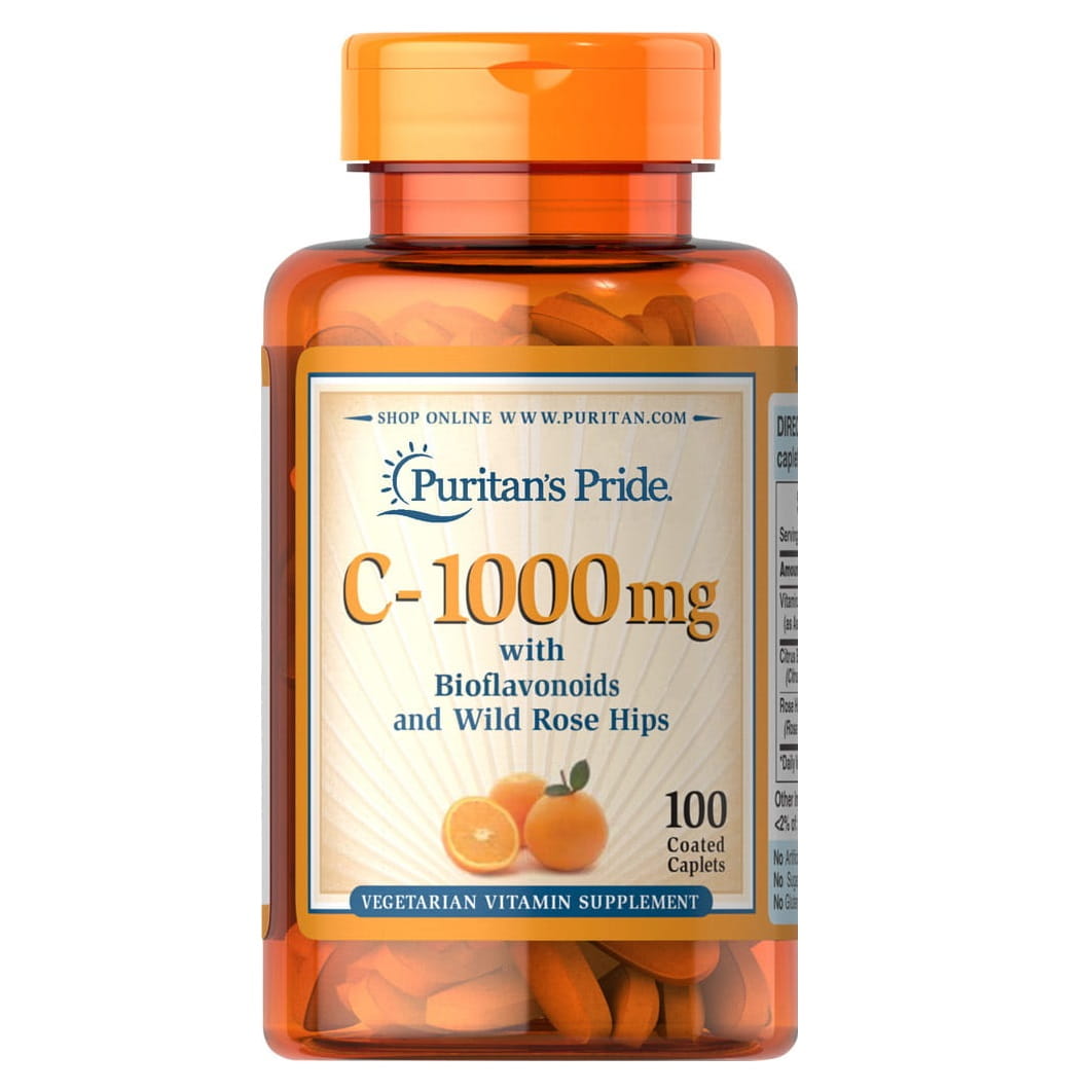 Witamina C 1000mg Kwas L Askorbinowy 100 Tabletek Puritan S Pride Biogo